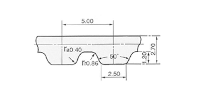 AT5-225/AT5-230/AT5-255/AT5-260/AT5-270 Polyurethane Timing Belt